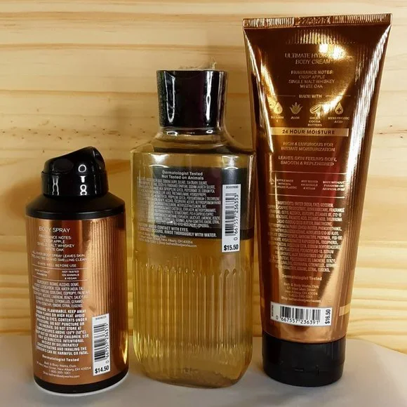 BATH & BODY WORKS 'WHISKEY RESERVE' 3-PIECE GIFT SET BODY WASH, LOTION & MIST - Picture 5 of 14